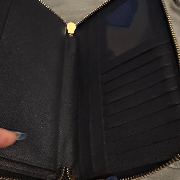 Coach Dark Blue Leather Zip Wallet - Picture 7 of 17